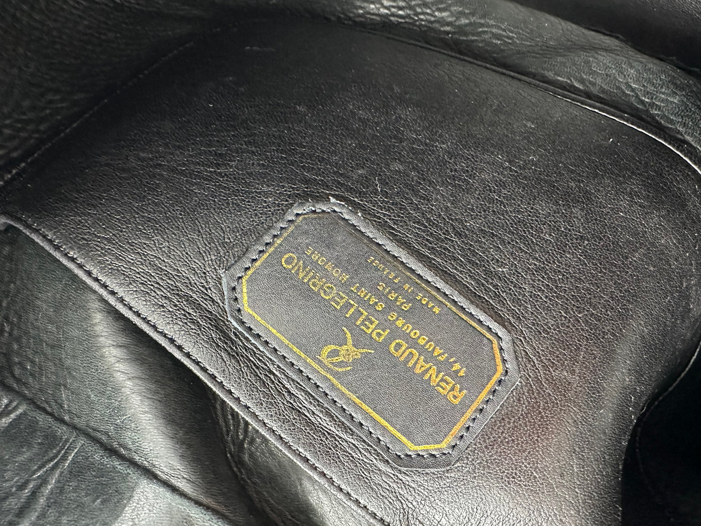 RENAUD PELLEGRINO leather tote bag with fur shape cutouts
