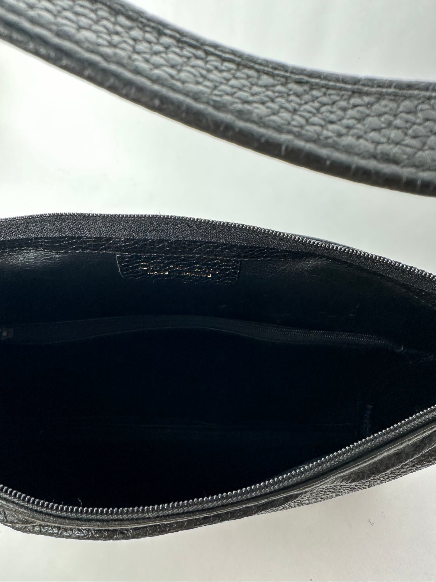 CHRISTIAN DIOR black leather shoulder bag