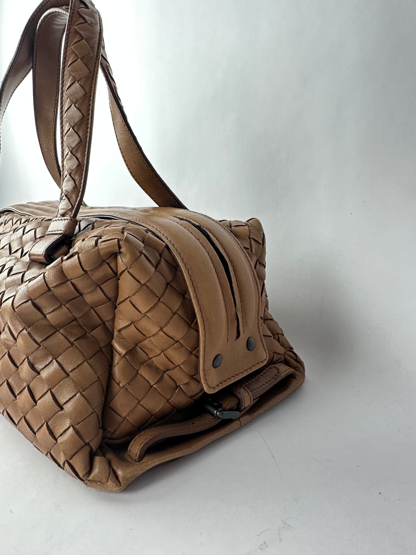 BOTTEGA VENETA bag intrecciato leather glaced brown