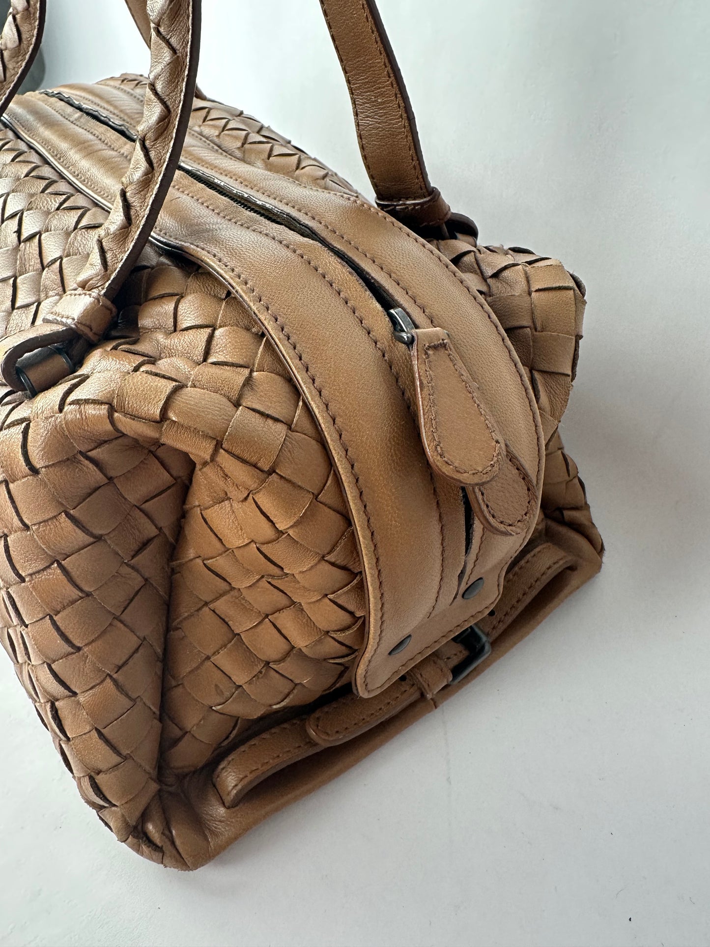 BOTTEGA VENETA bag intrecciato leather glaced brown