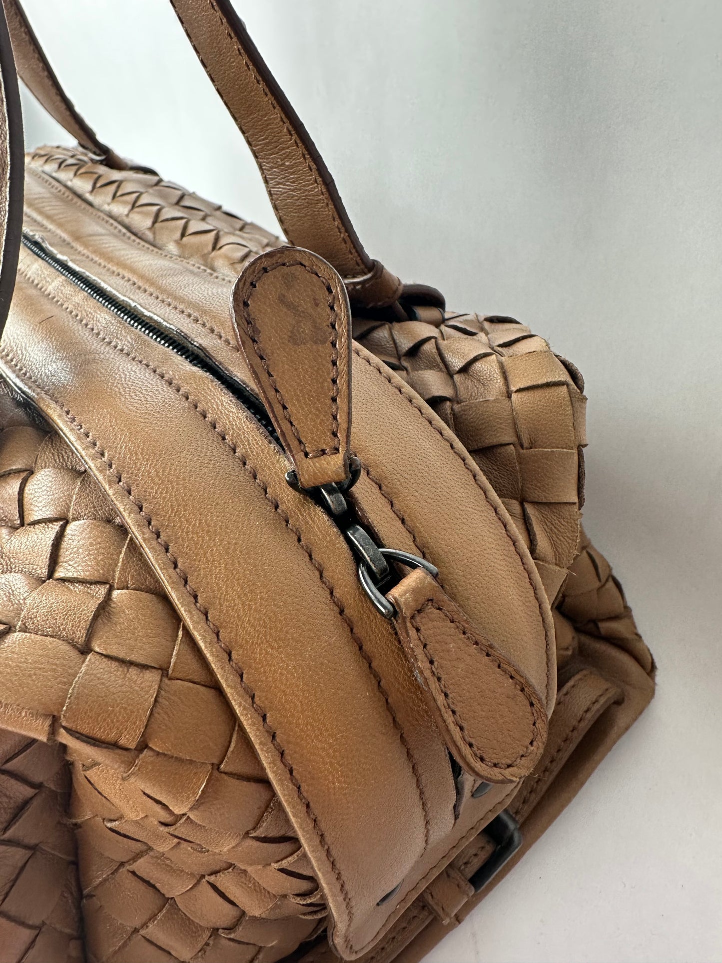 BOTTEGA VENETA bag intrecciato leather glaced brown