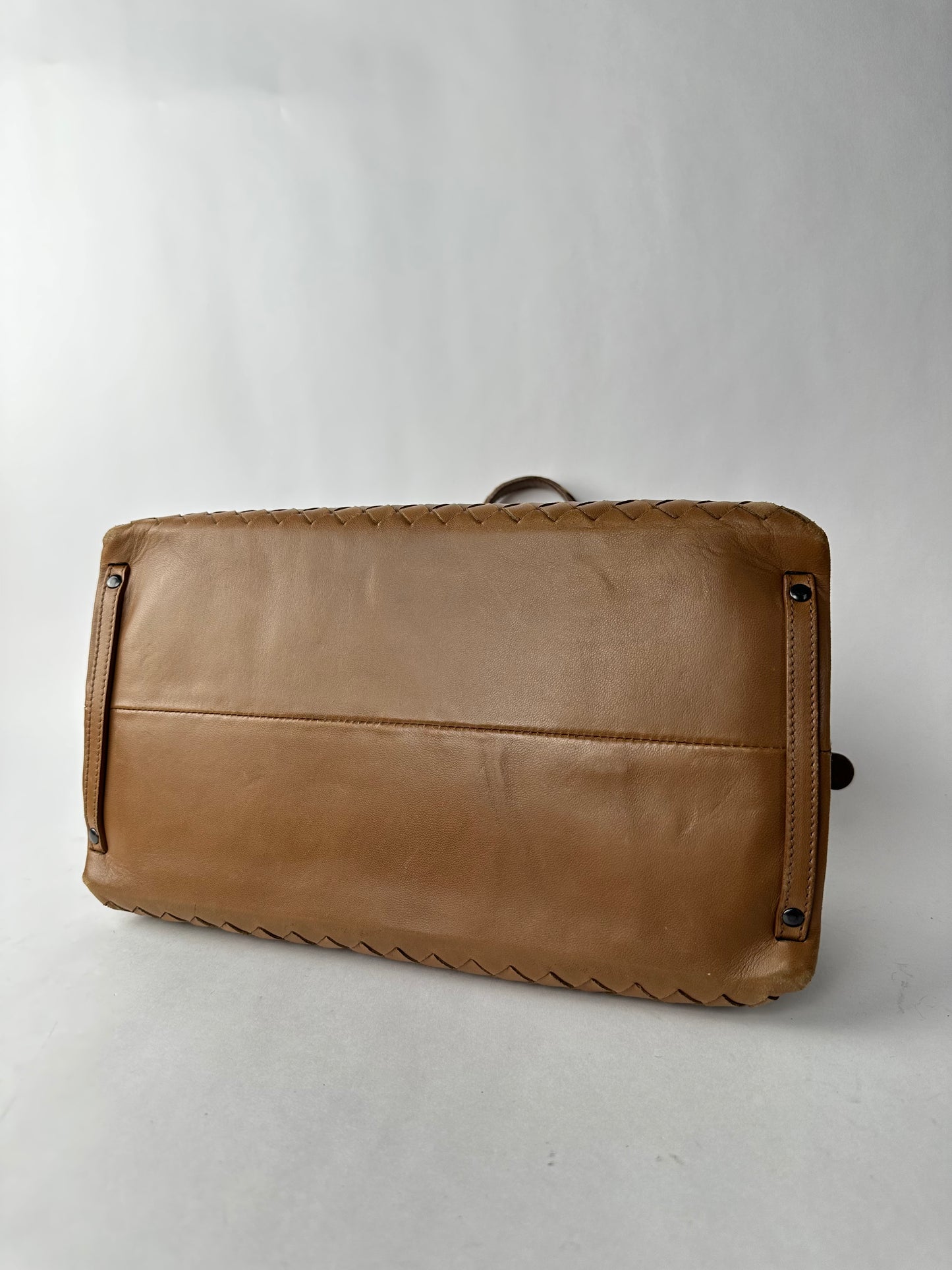 BOTTEGA VENETA bag intrecciato leather glaced brown