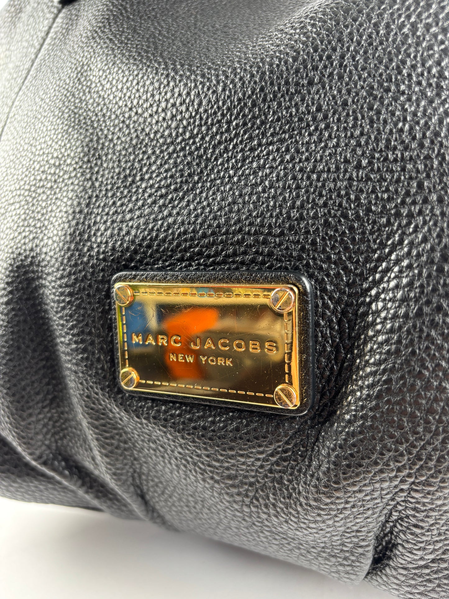 MARC JACOBS big black leather shoulder bag