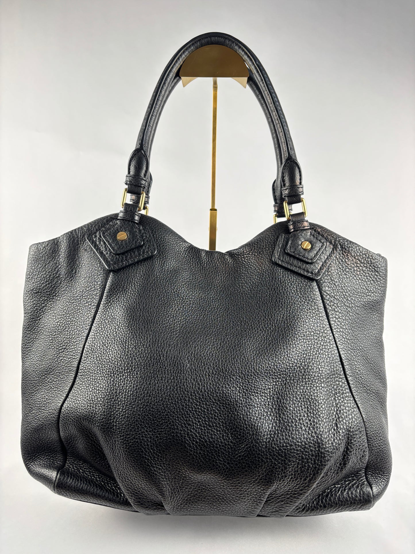 MARC JACOBS big black leather shoulder bag