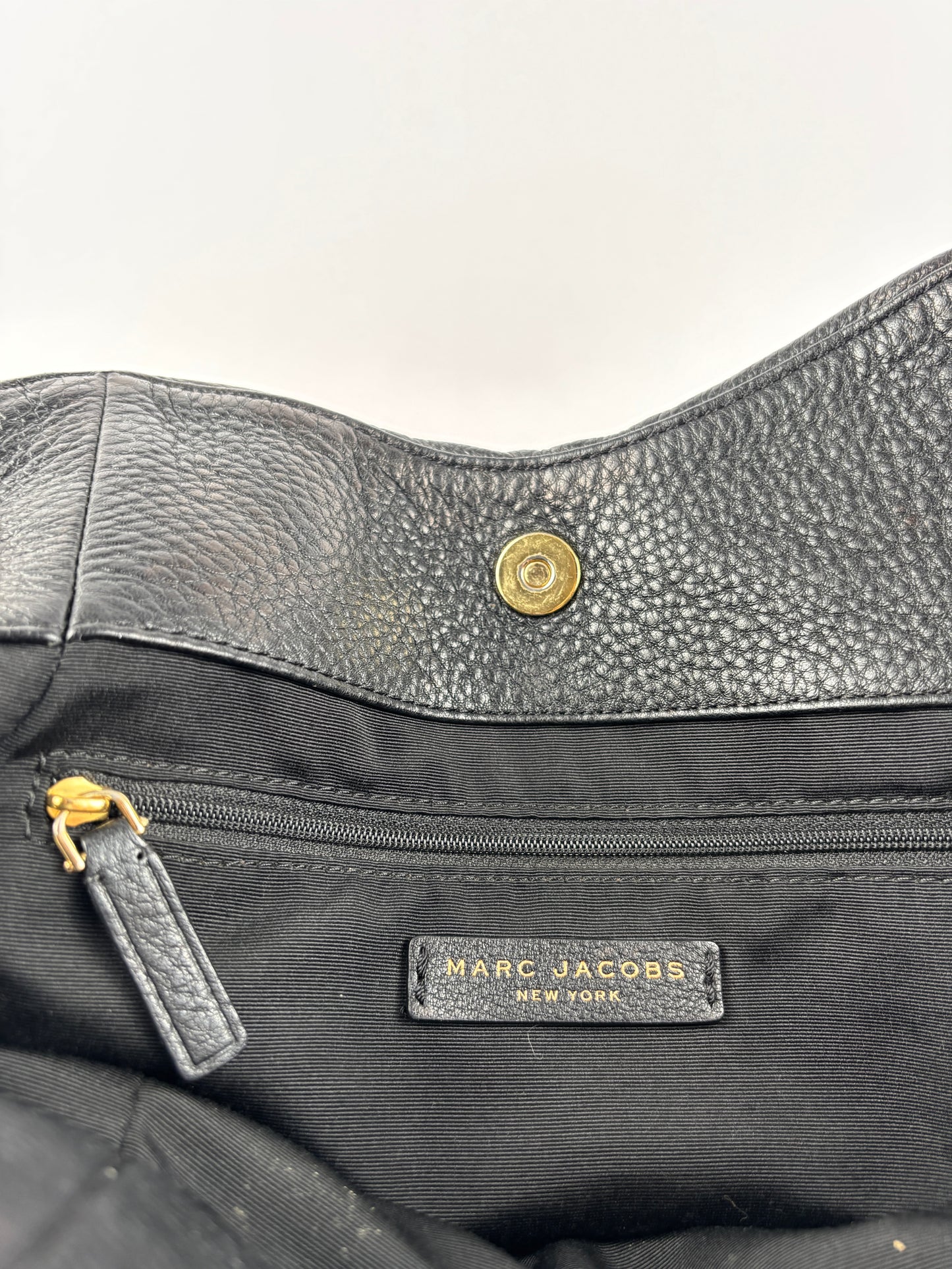 MARC JACOBS big black leather shoulder bag