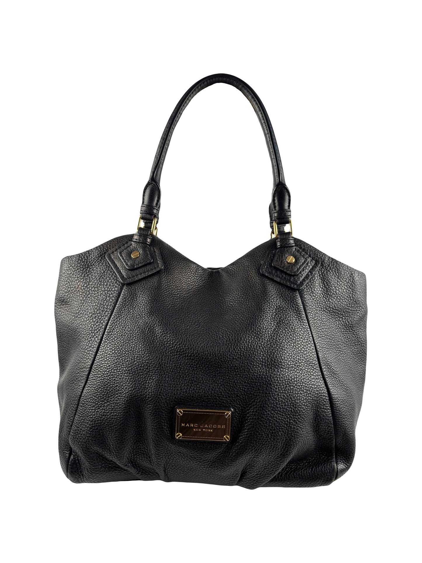 MARC JACOBS big black leather shoulder bag
