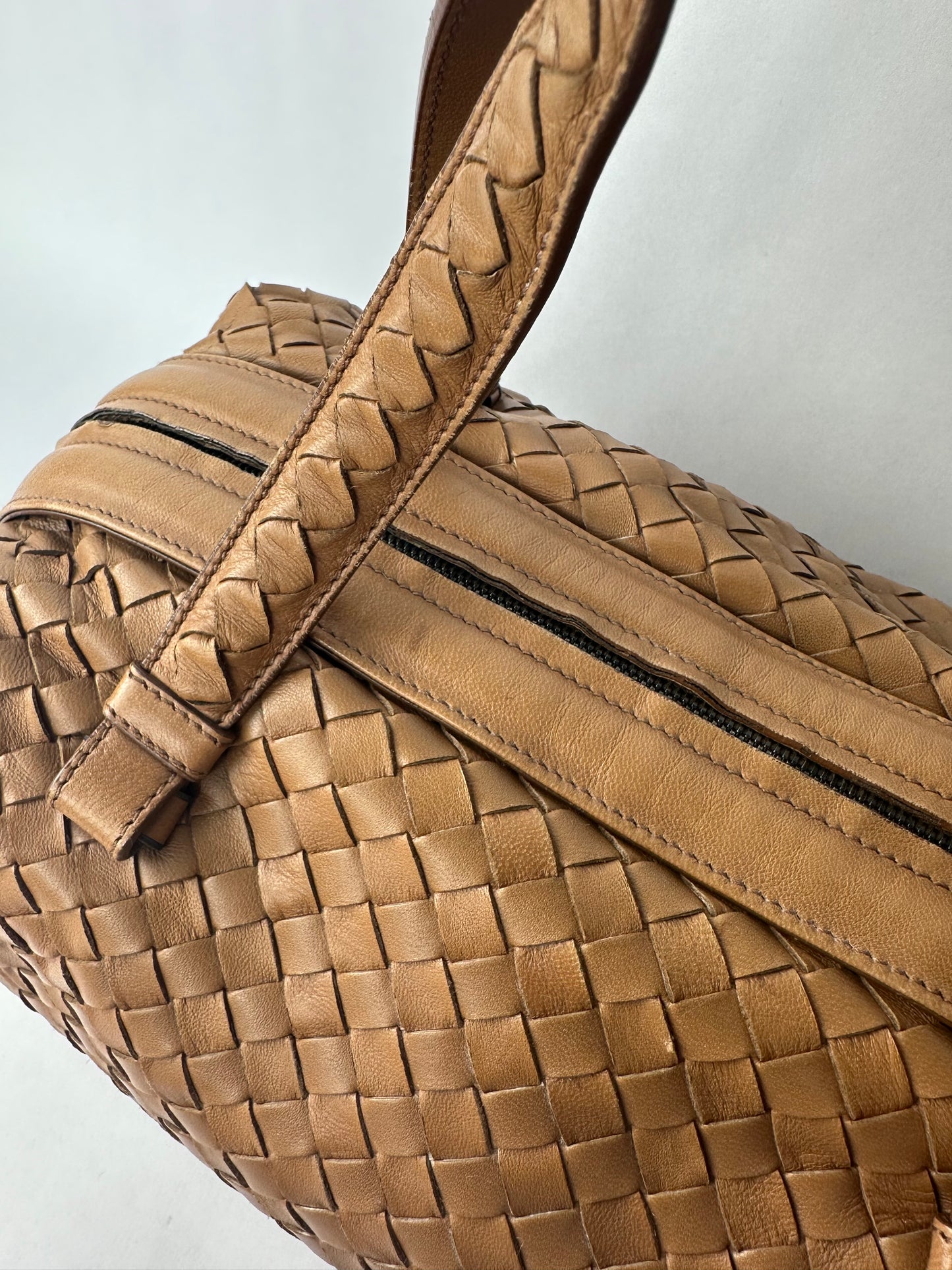 BOTTEGA VENETA bag intrecciato leather glaced brown