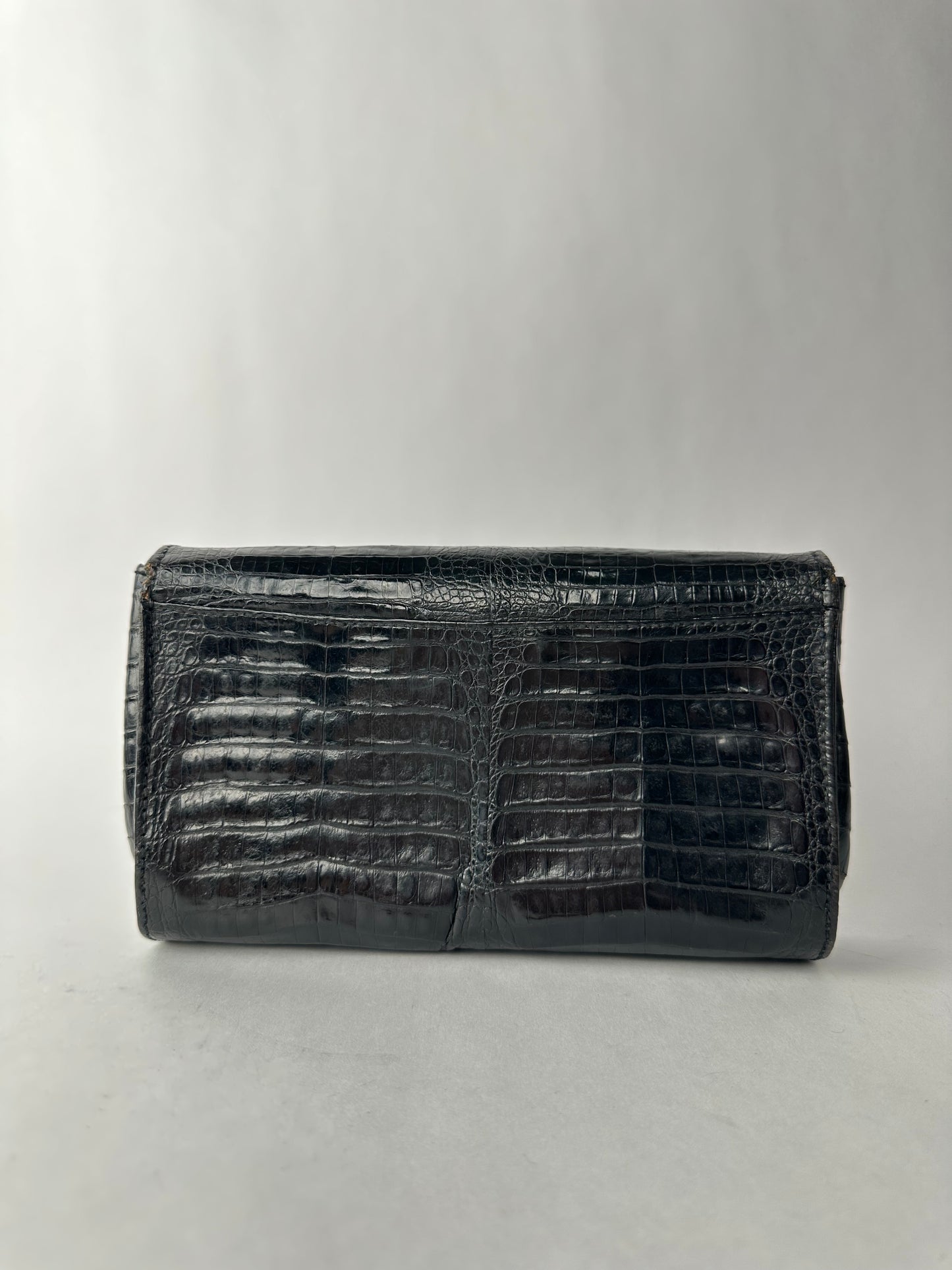 Charles Jourdan black leather clutch