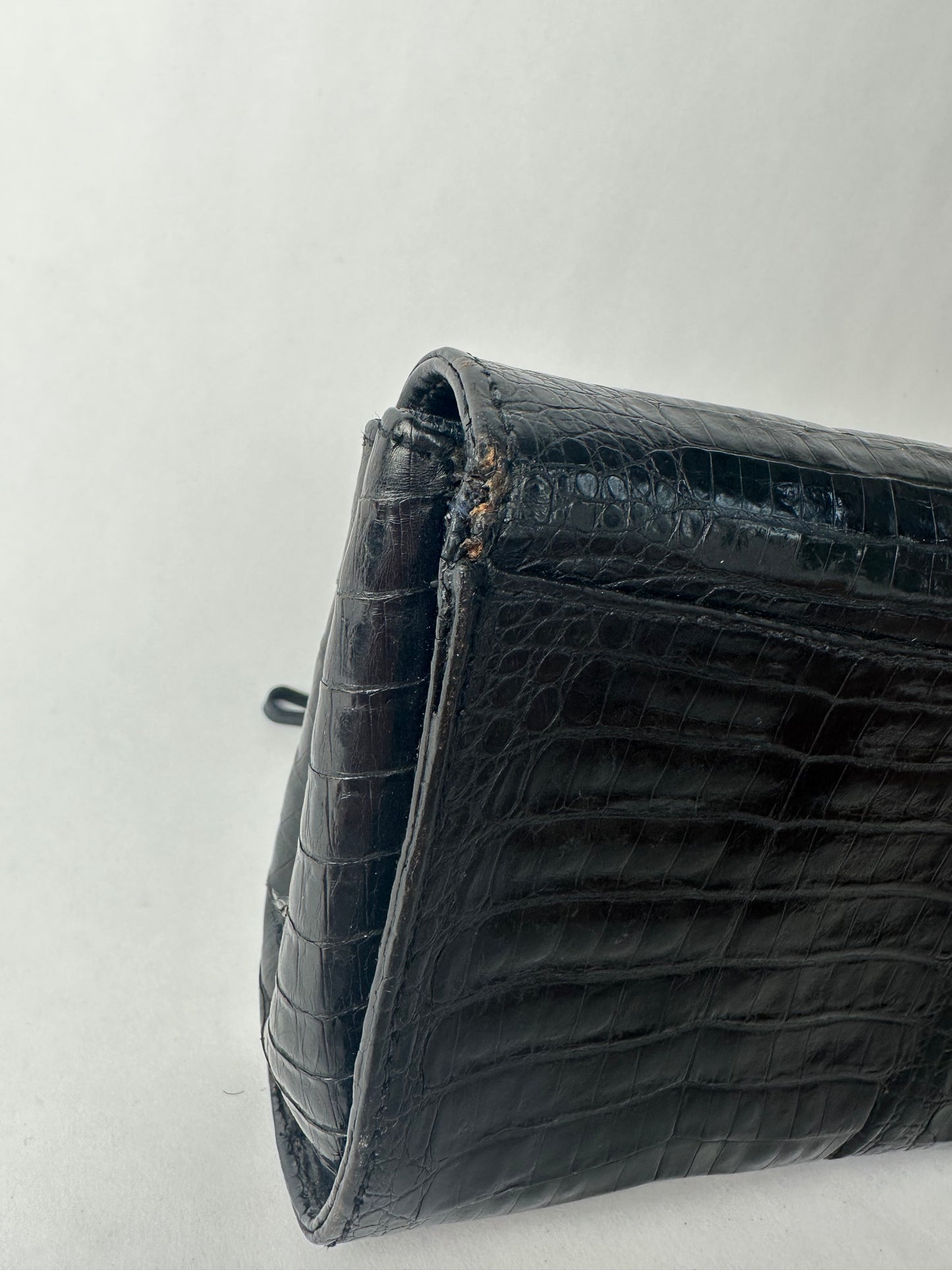 Charles Jourdan black leather clutch