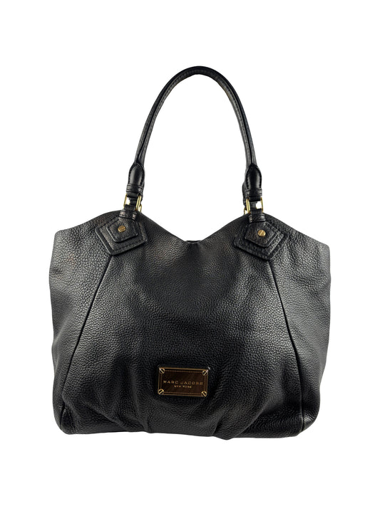 MARC JACOBS big black leather shoulder bag